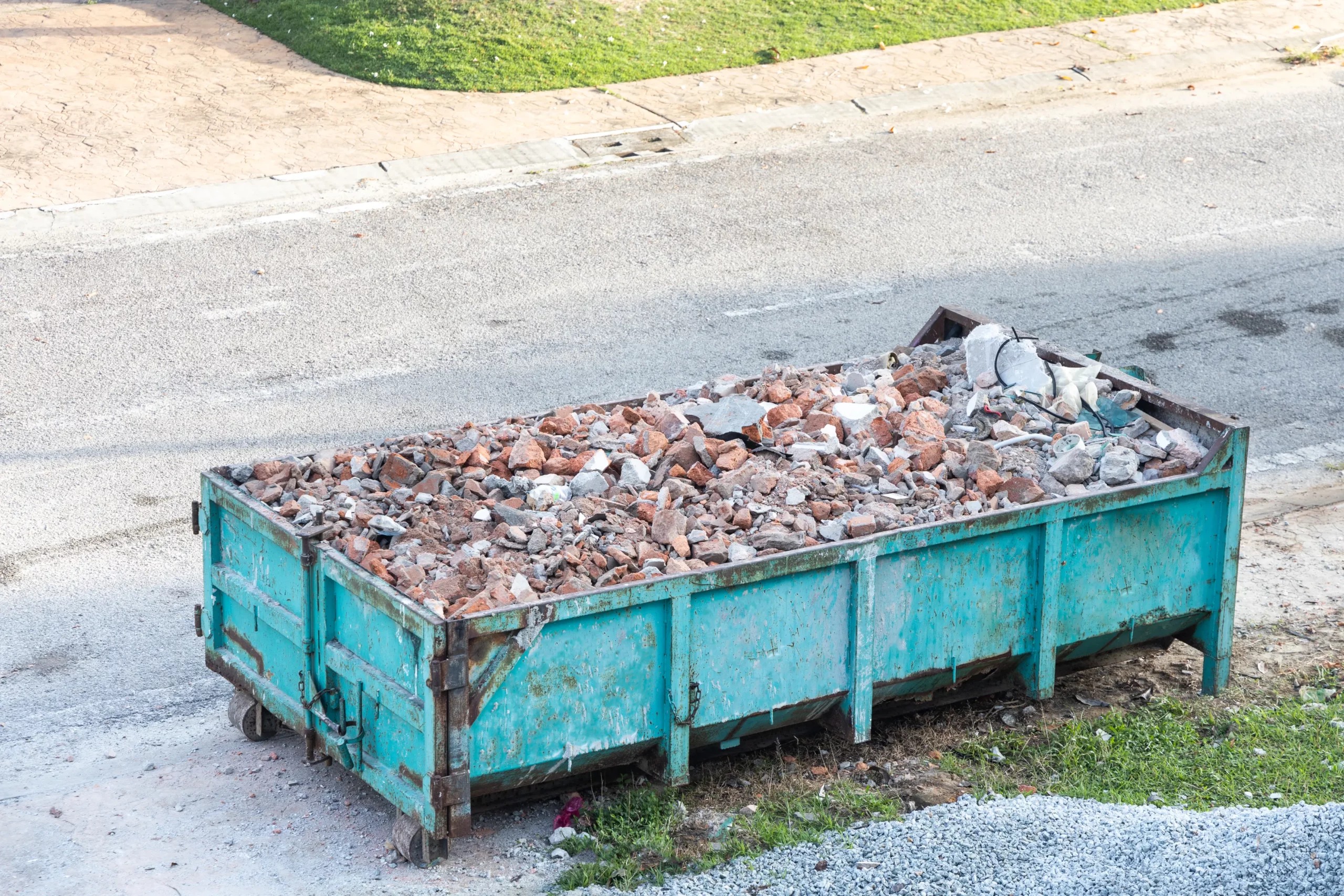 dumpster with site resources